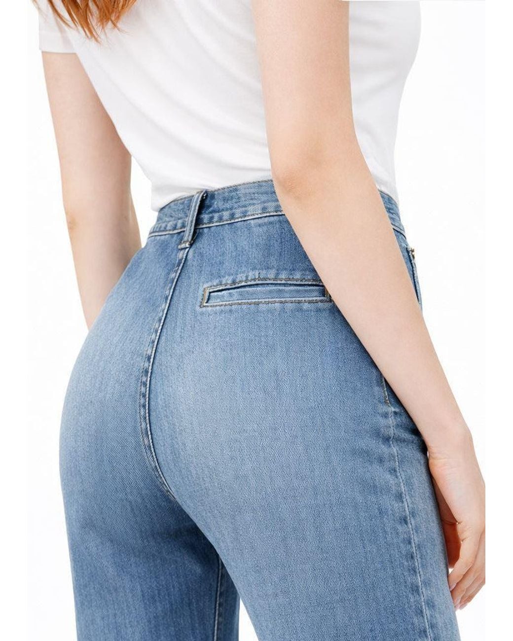 NOEND Blue Quinn Wide Leg Trouser
