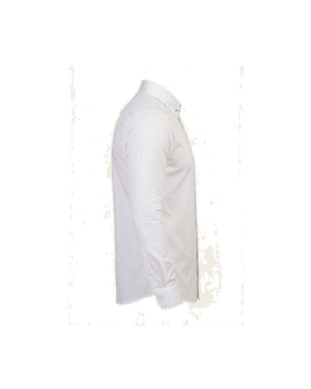 Ron Tomson White Collar Pin Hidden Placket Dress Shirt for men
