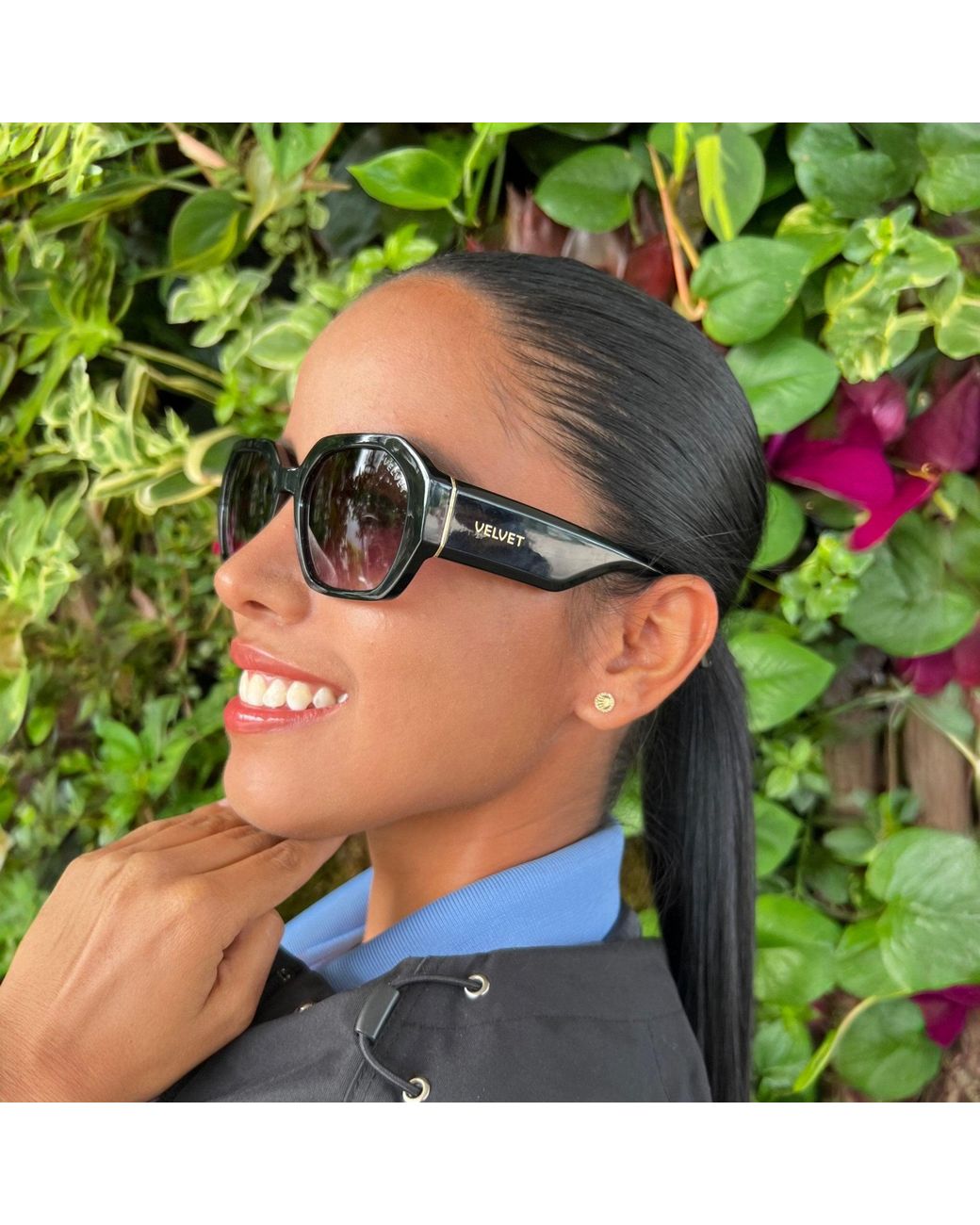 Velvet Eyewear Brown Geometric Sunglass Style