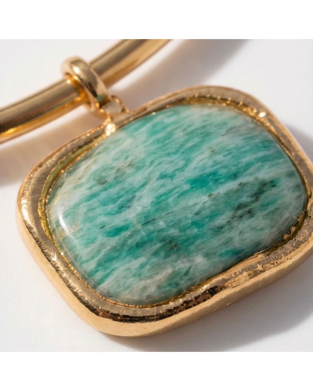 Divine Aria Metallic Amazonite Choker Necklace