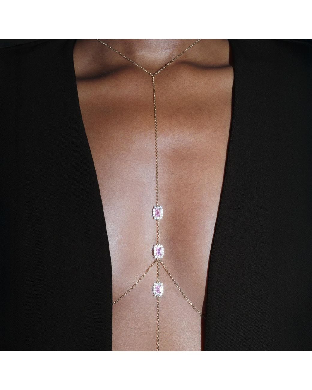 Studio Baloge White Carré Body Chain