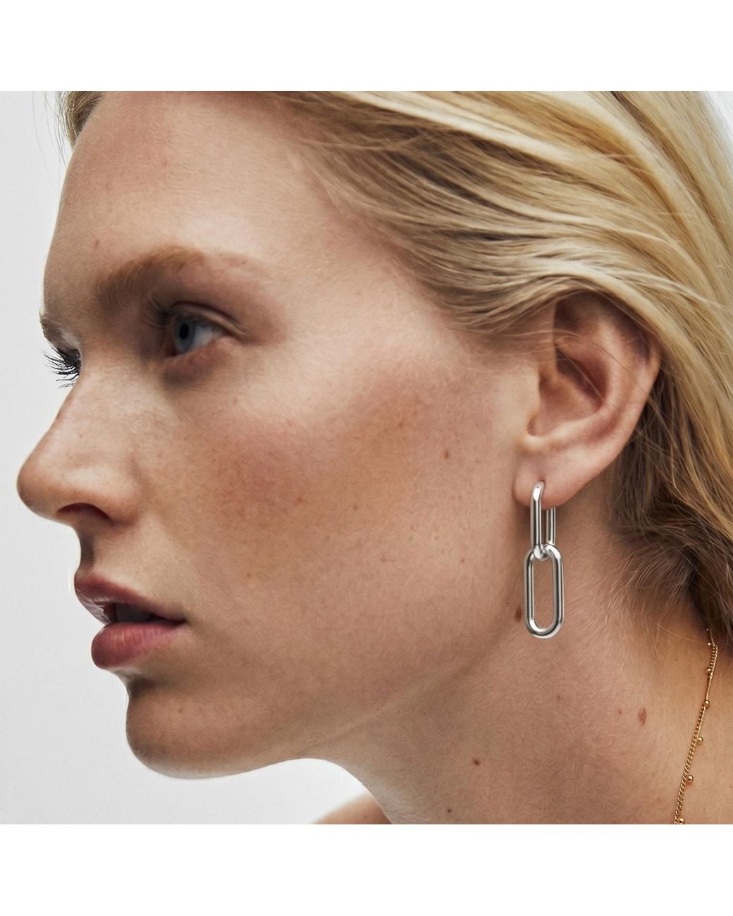 With Love Darling White Mia Two Link Earrings