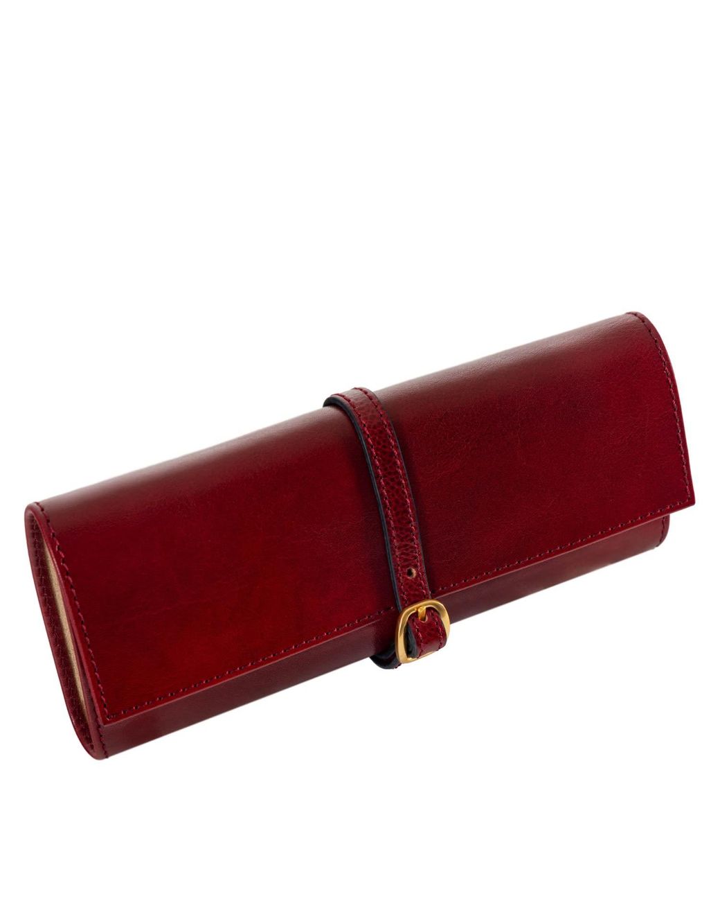 Time Resistance Red Leather Jewelry Case
