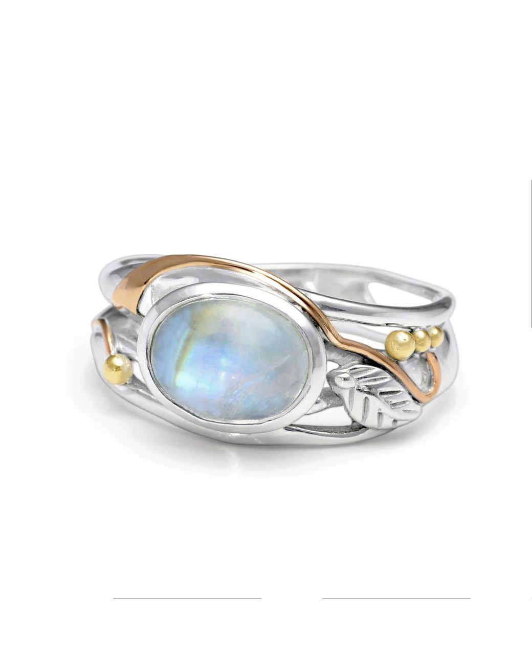 Isla Silver Blue Neutrals Moonstone Ring