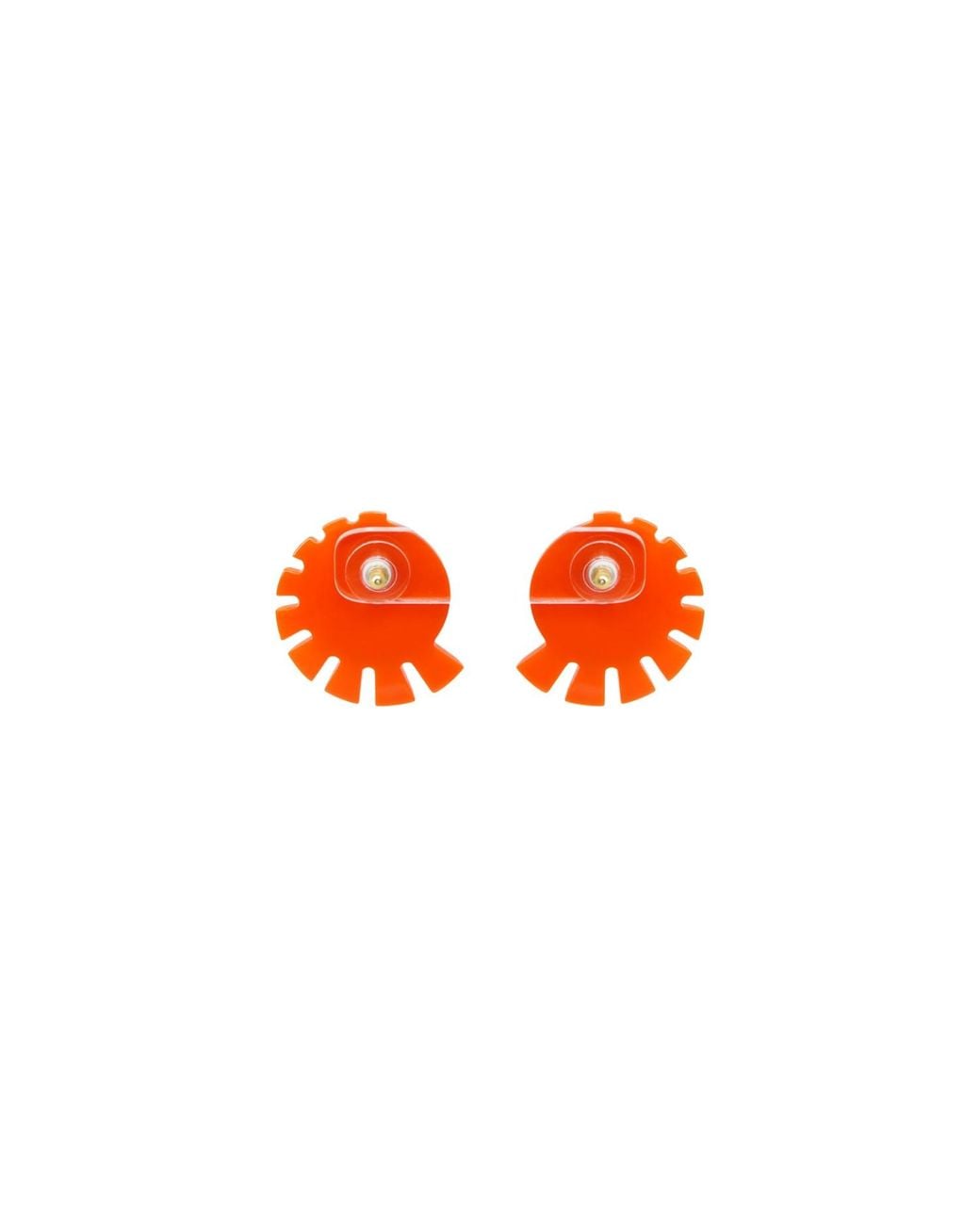 Gissa Bicalho Orange Acrylic Handmade Earring Sun Light