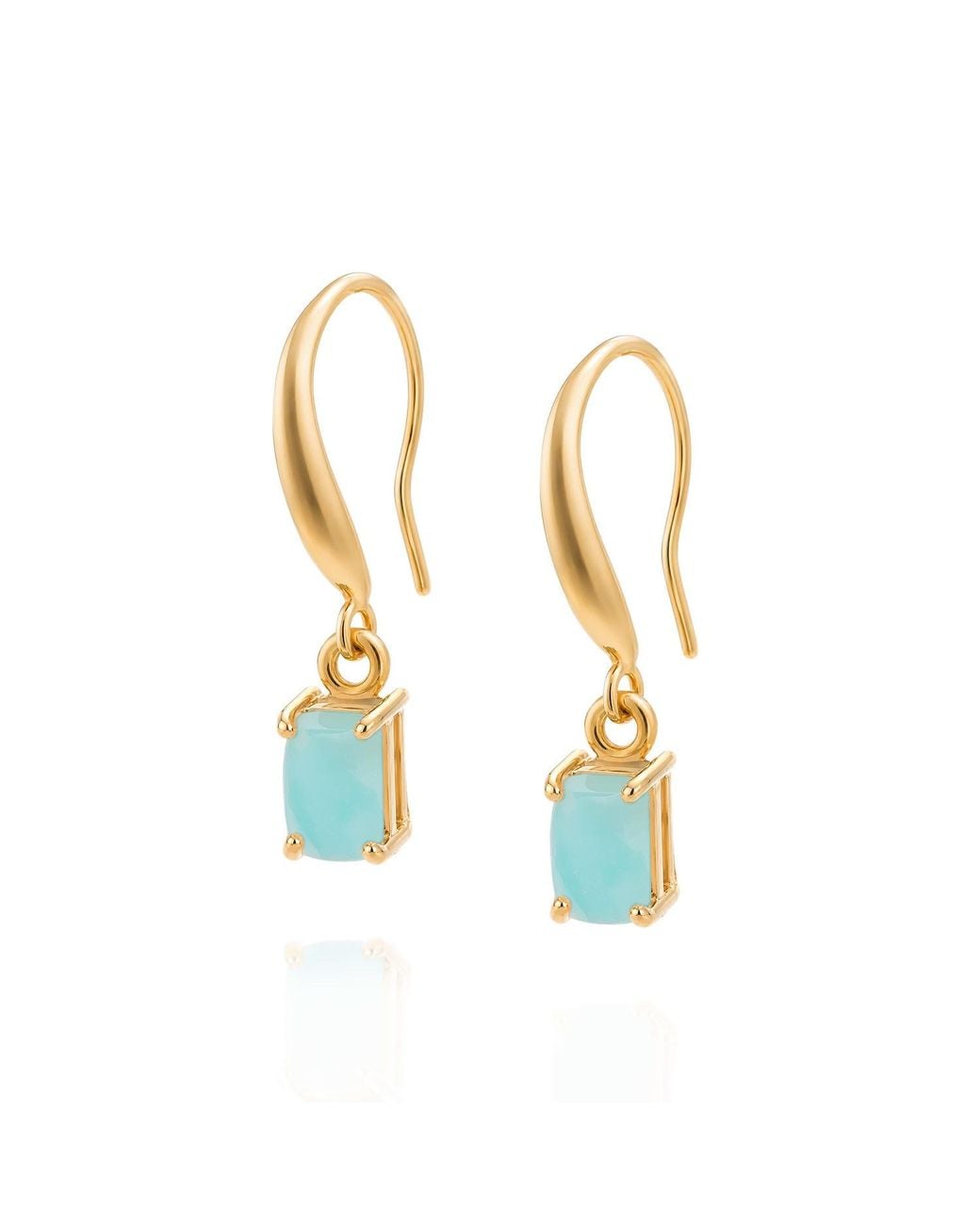 Nellou Jewellery Metallic Amazonite Octavia Drop Earrings
