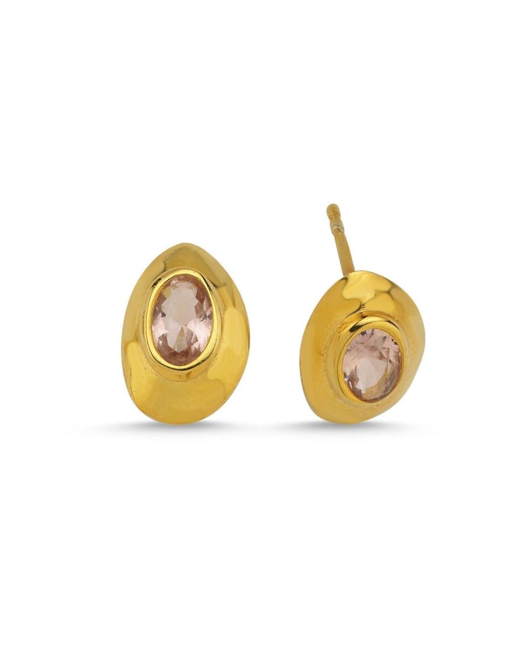 LINYA JEWELLERY Metallic Ella Stone Stud Earrings
