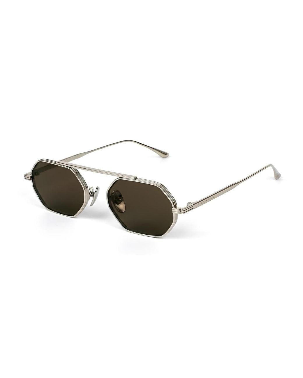 Cossimo Green Magari Metal Hexagon Sunglasses