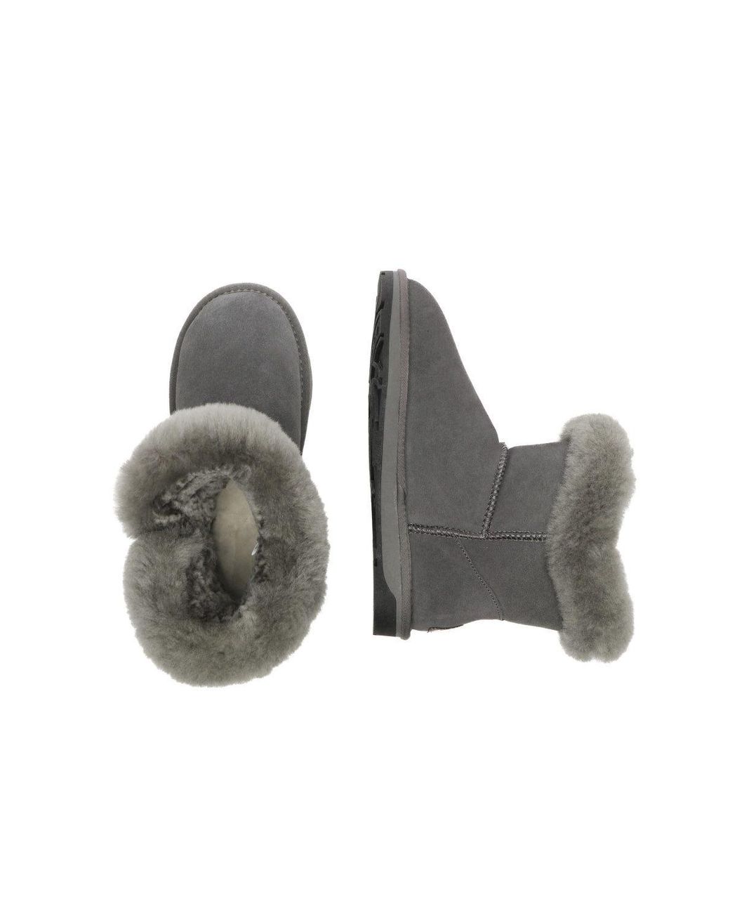 EverAu Australia Gray Robin Horn Toggle Button Mini Boots