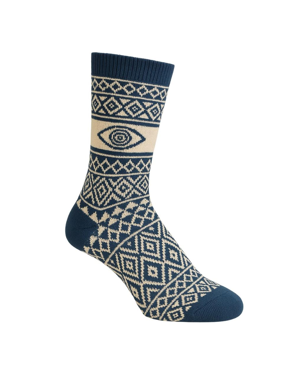 BEIRA Blue Neutrals Luxury Wool Fair Isle Socks