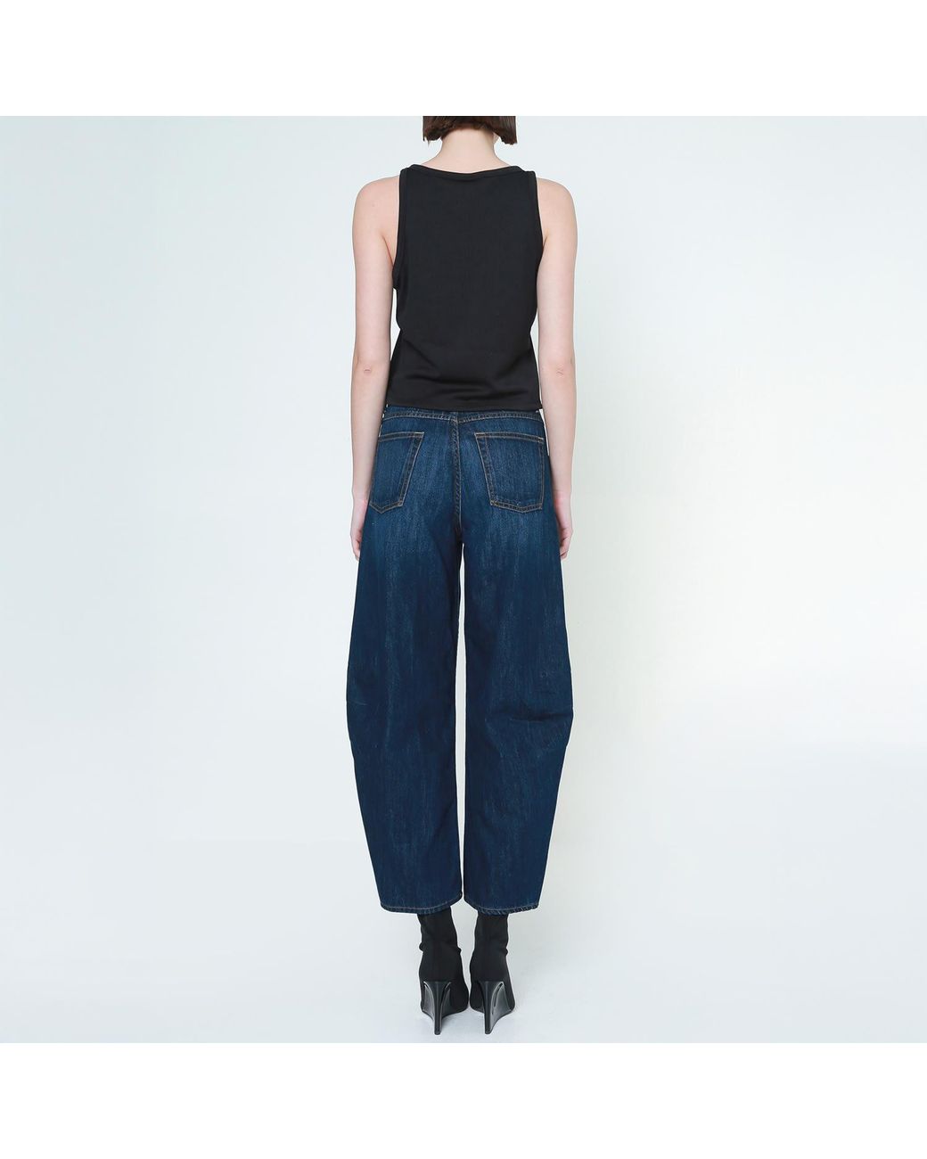 NOEND Blue Ava Flutter Slung Fit Jeans