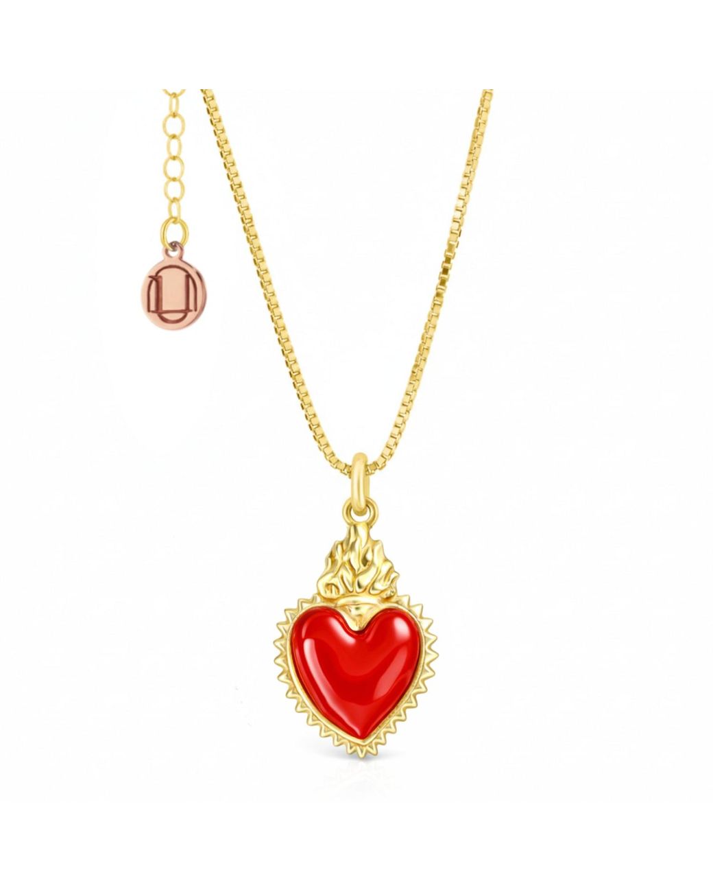 Unaloe Metallic Plated Necklace With Heart Charm – Luxury Symbolic Jewelry