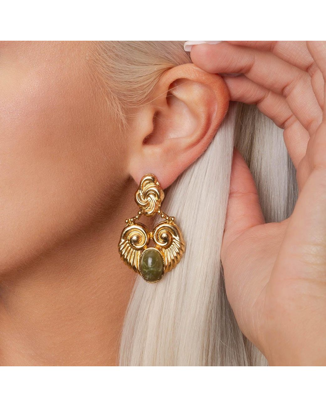 Caramel Vintage Jewellery Metallic Vintage Plated Disco Earring