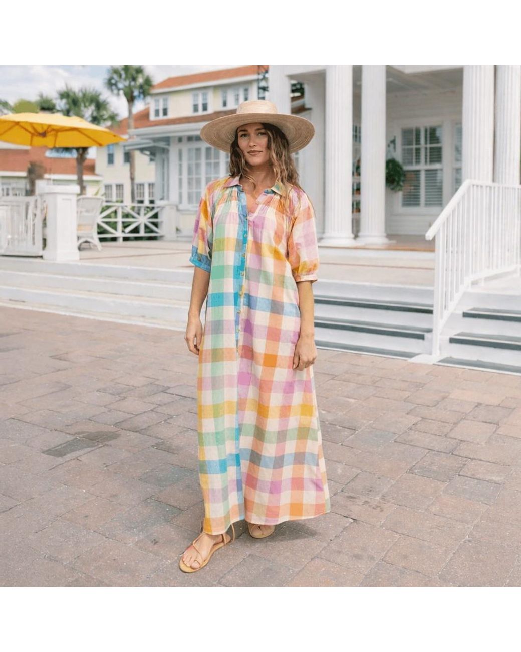 SUNSHINE TIENDA Multicolor Plaid Oasis Dress