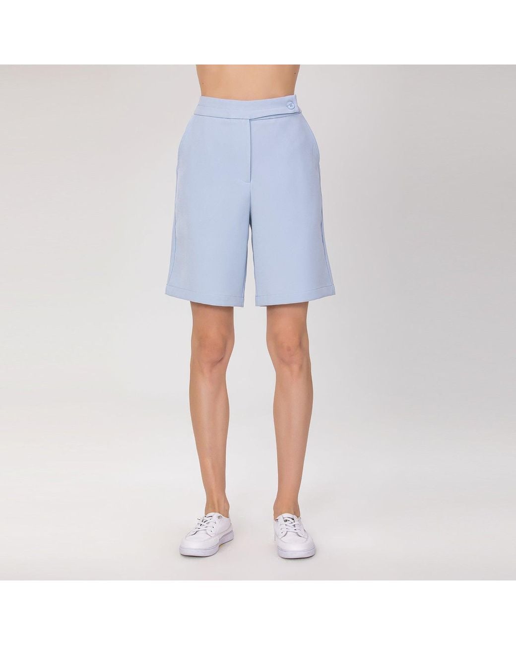 Smart and Joy Black Minimalist Bermuda Shorts