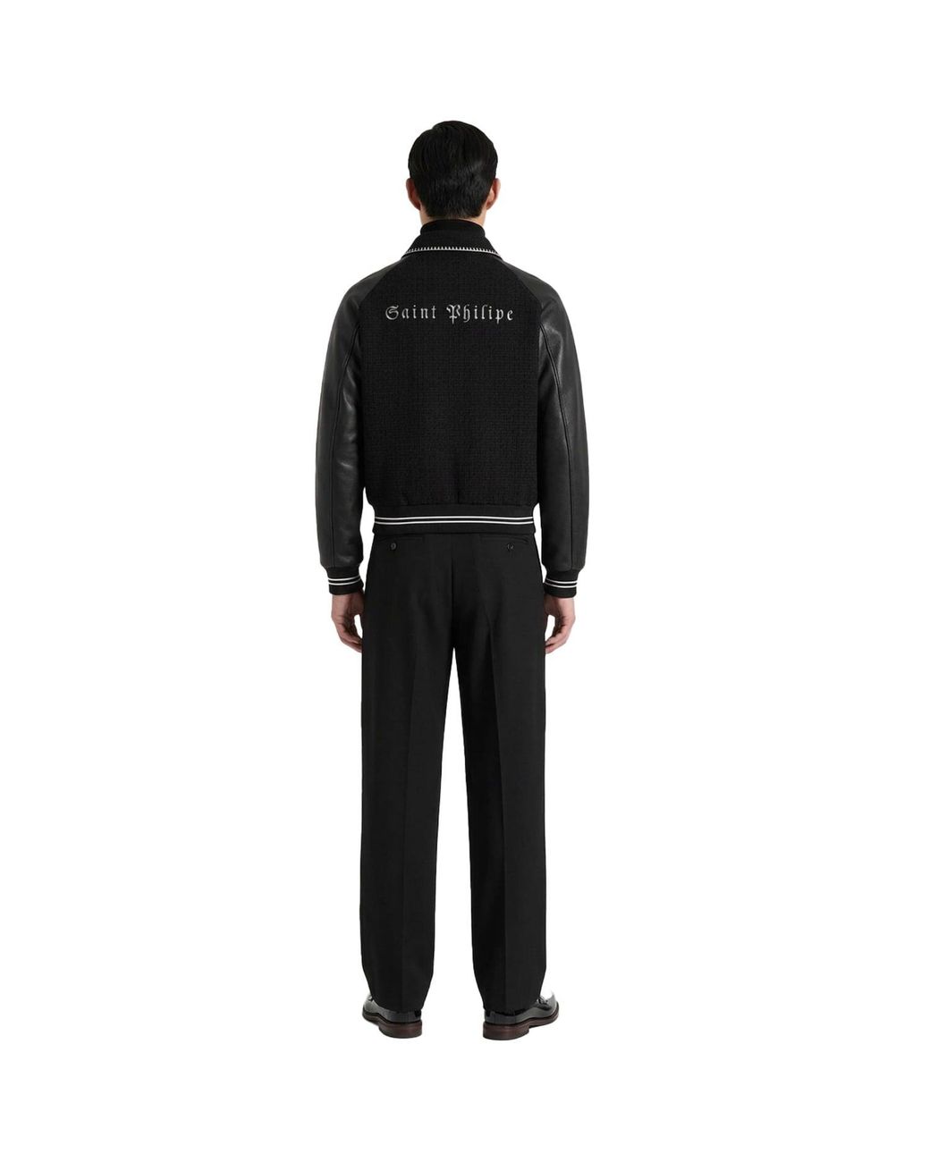 Freak Vault Black Saint Philippe Noir Varsity Jacket for men