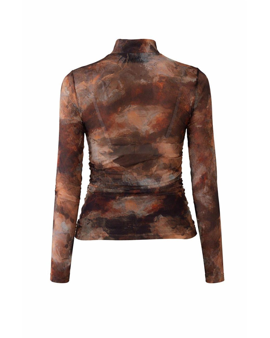 Exquise Brown Aldo Blouse Tulle Knit Blouse