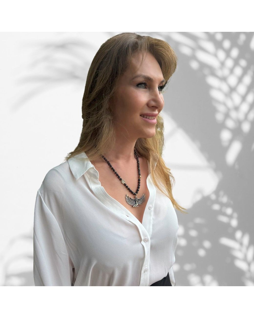 Ebru Jewelry Metallic Egyptian Goddess Isis Necklace