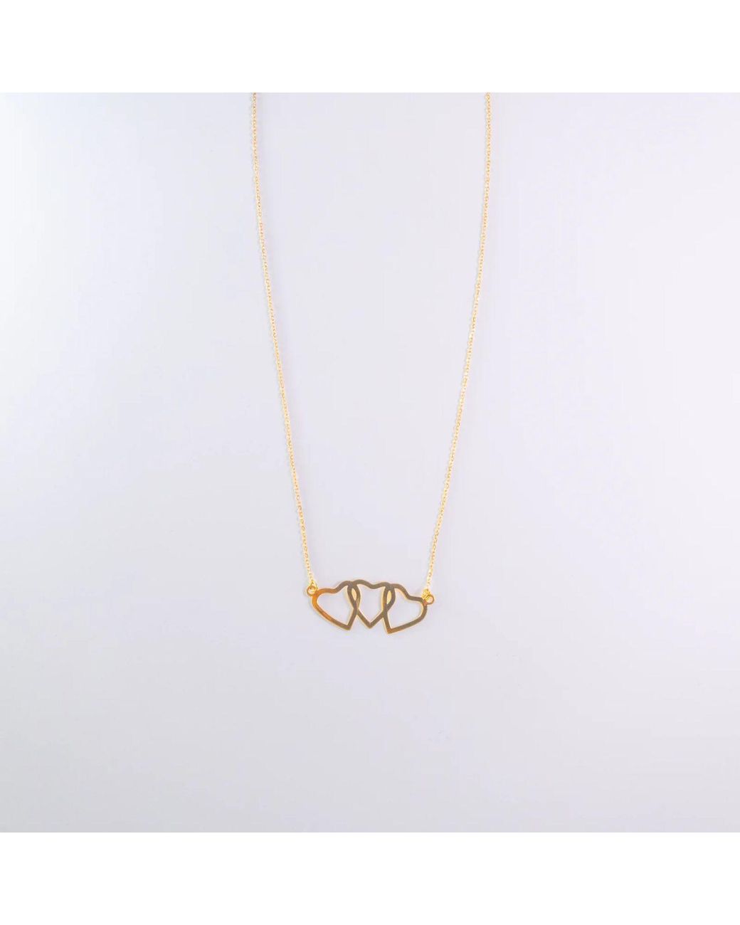 Saras Fine Jewellery White Del Hearts Necklace