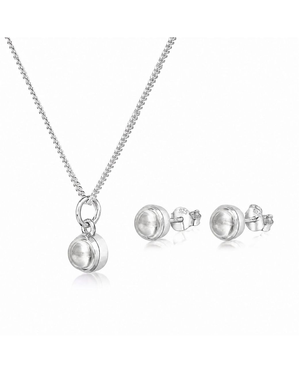 The Jewellery Store London White April Birthstone Jewellery Set With Crystal