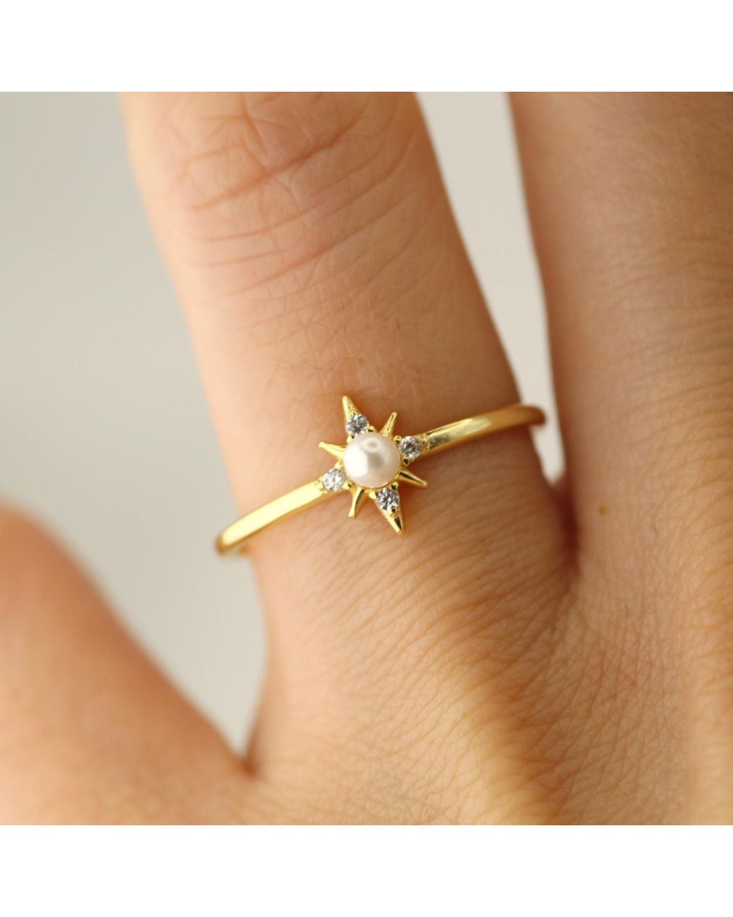 VicStoneNYC Fine Jewelry Metallic North Star Pearl Ring