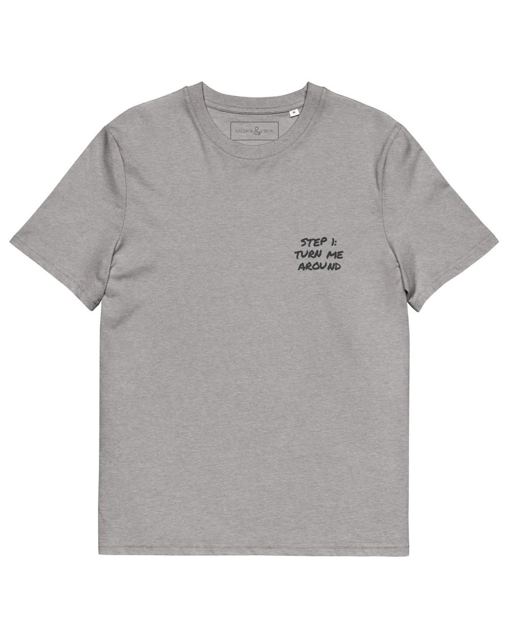 Anchor and Crew Gray Heather Actually Nevermind Annotations Organic Cotton T-Shirt