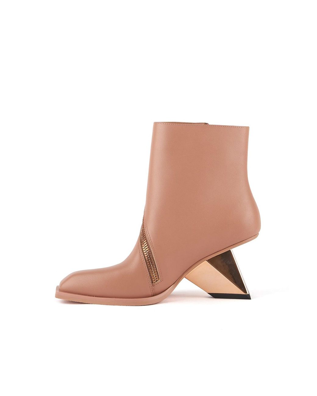 United Nude Brown Zip-Around Rockit Heel Ankle Boots