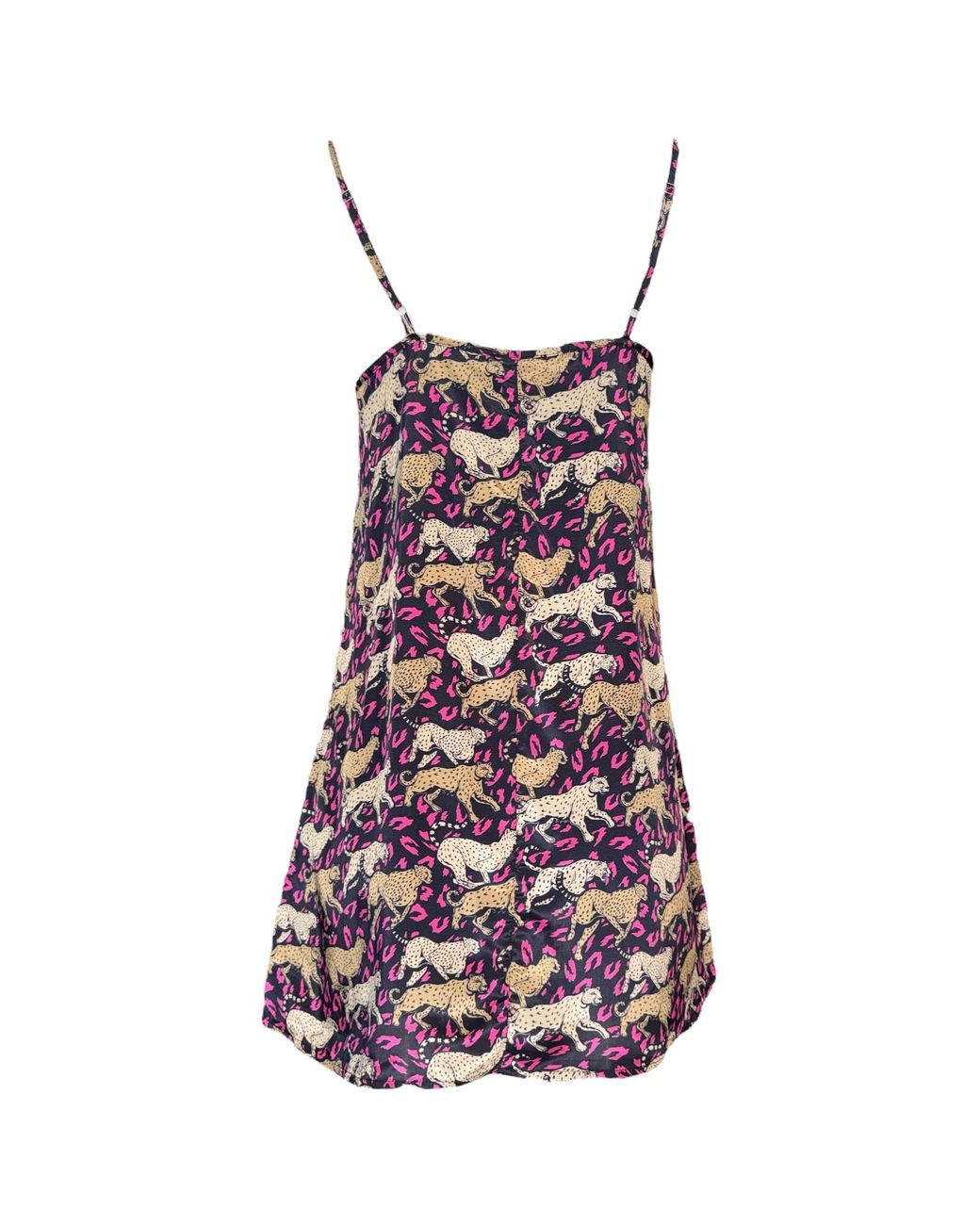 Any Old Iron Purple Wild Cheetah Short Dress