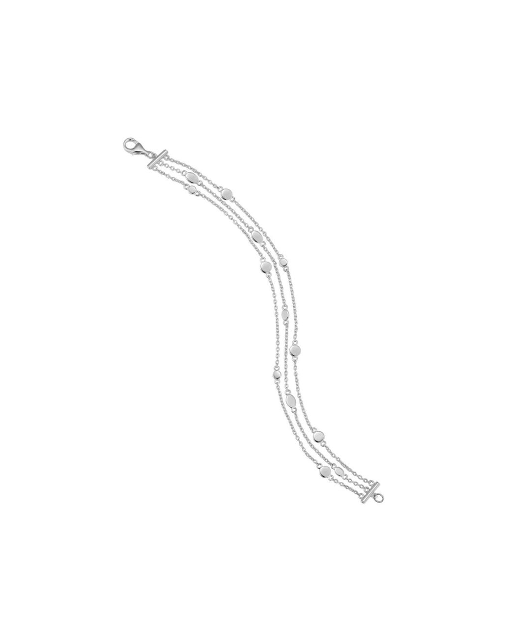 Vanhi Metallic Simone Triple Chain Layered Bracelet