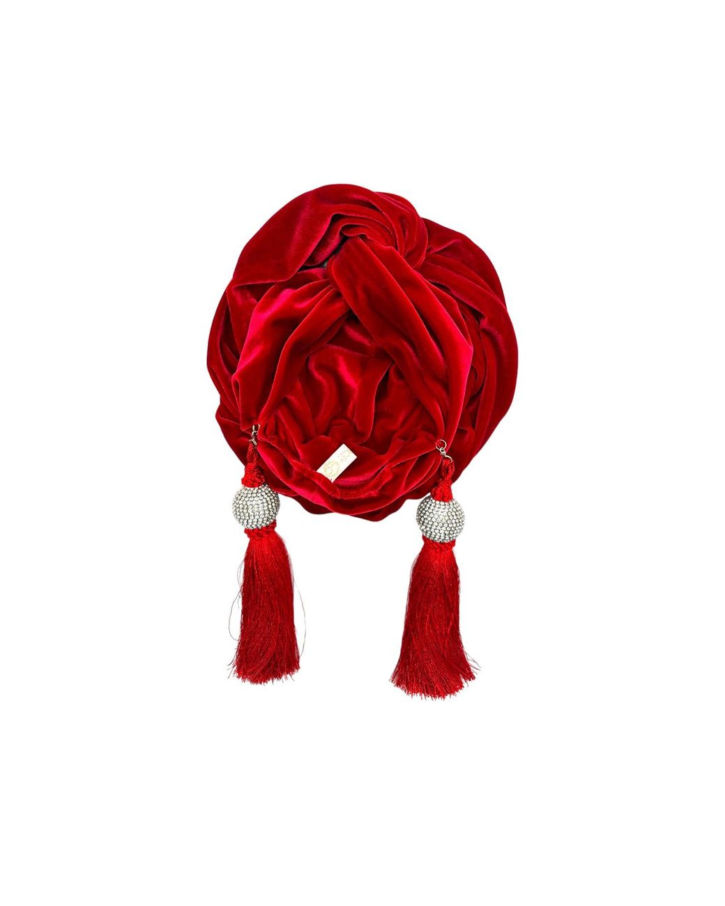 Julia Clancey Red Ruby Disco Ball Turban
