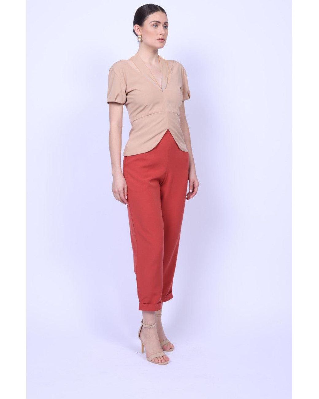 Mary Dickow Brown Mathilde Top-Rosy Latte