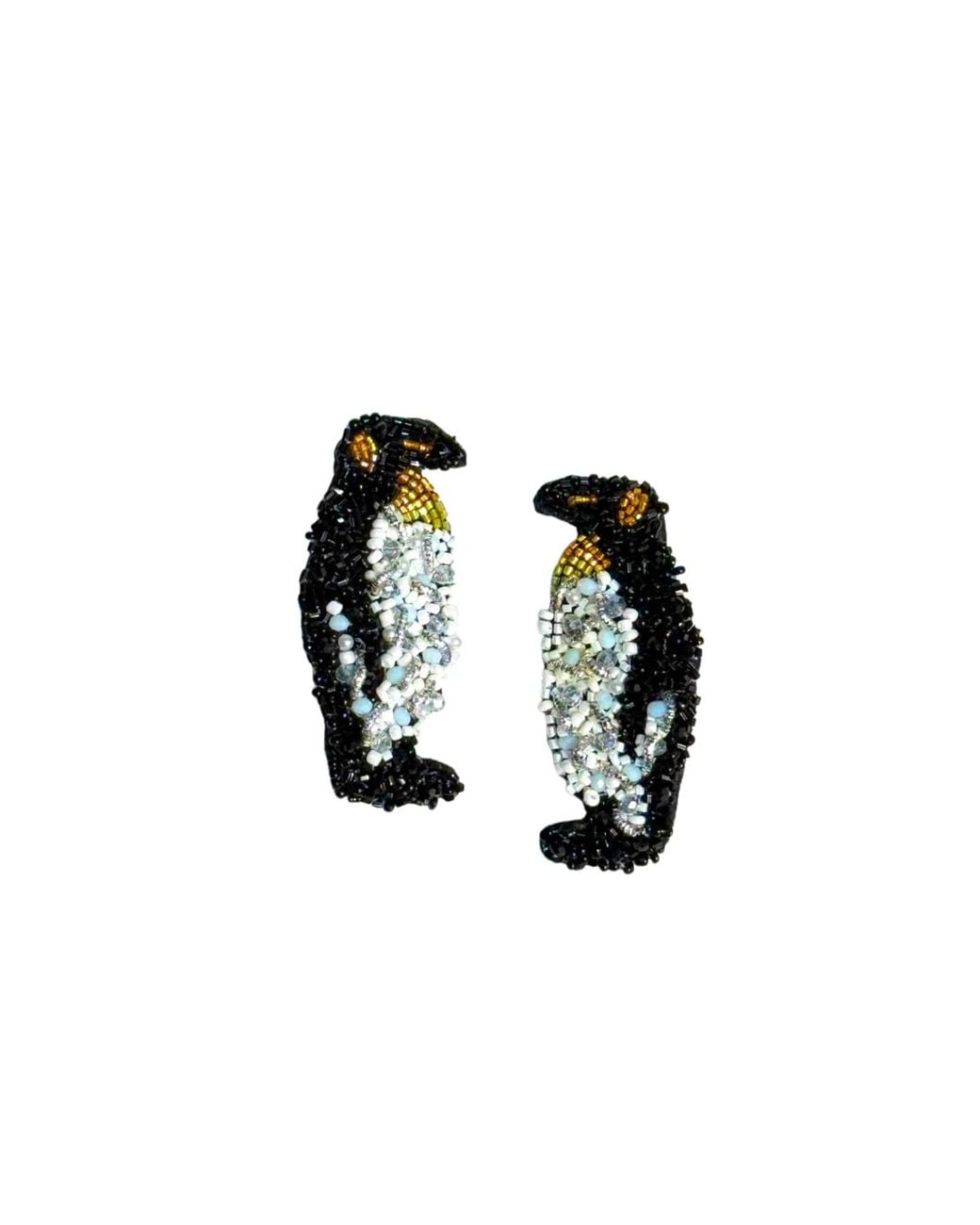 Simitri Black Penguin Earrings