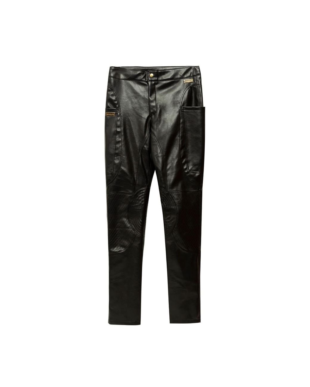 Paloma Lira Black Plastic Moto Pants for men