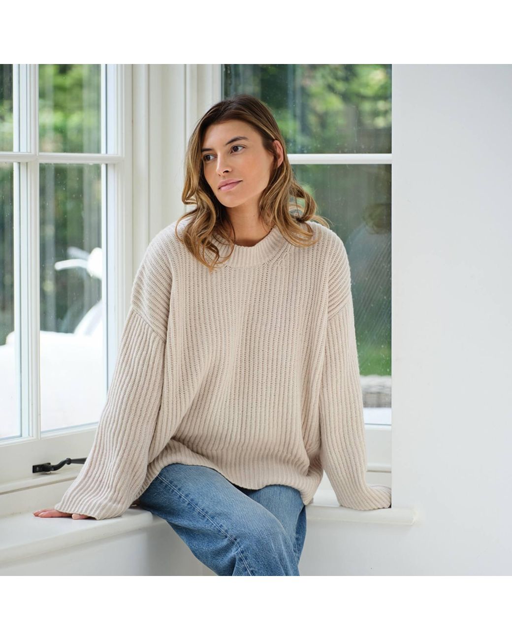 Cove Gray Neutrals Luna Ribbed Jumper