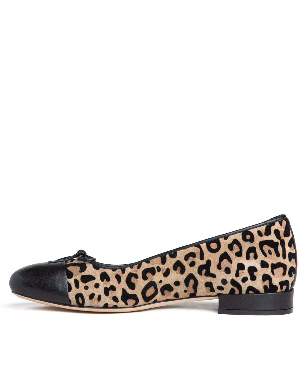 Beautiisoles by Robyn Shreiber Made in Italy Black Neutrals Beatrice Animal Printed Suede Comfortable Elegant Flat Ballerina