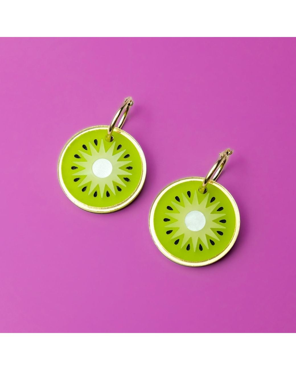 By Chavelli Green Kiwi Earrings