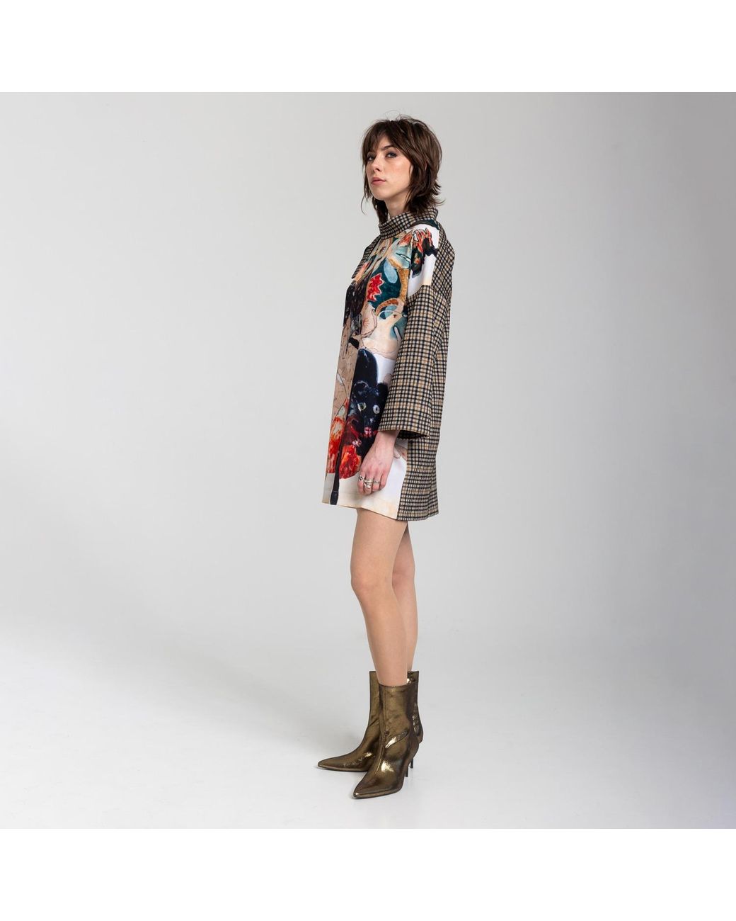 ARTISTA Black Artist Printed Short Dress