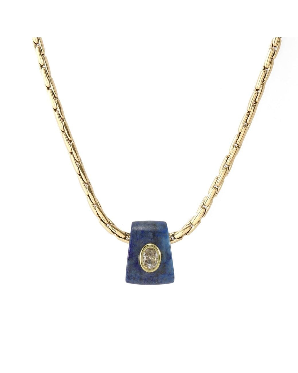 Hye Jane Jewelry Blue Bowie Lapis Gemstone Slider Necklace