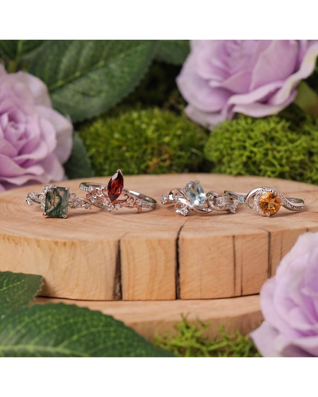 Azura Jewelry New York White Ring Of Air Vermeil