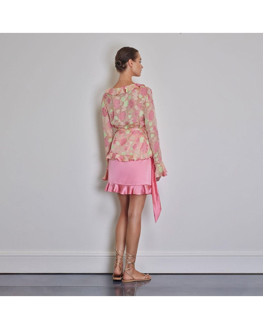 Anse Victorin Pink Lily Silk Blouse