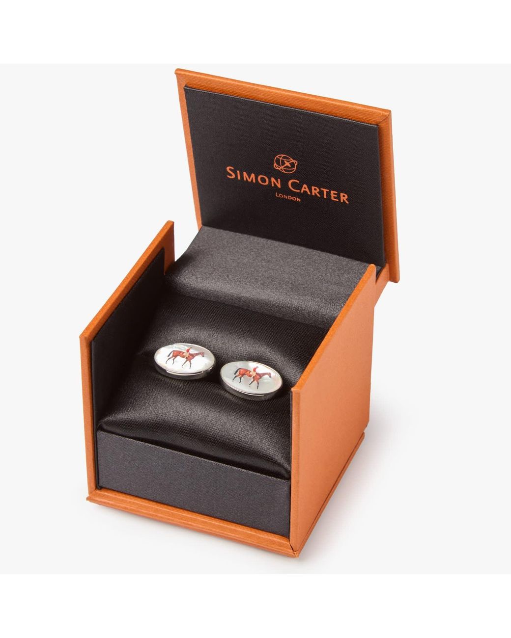 Simon Carter Multicolor Stubbs Horse Cufflink for men