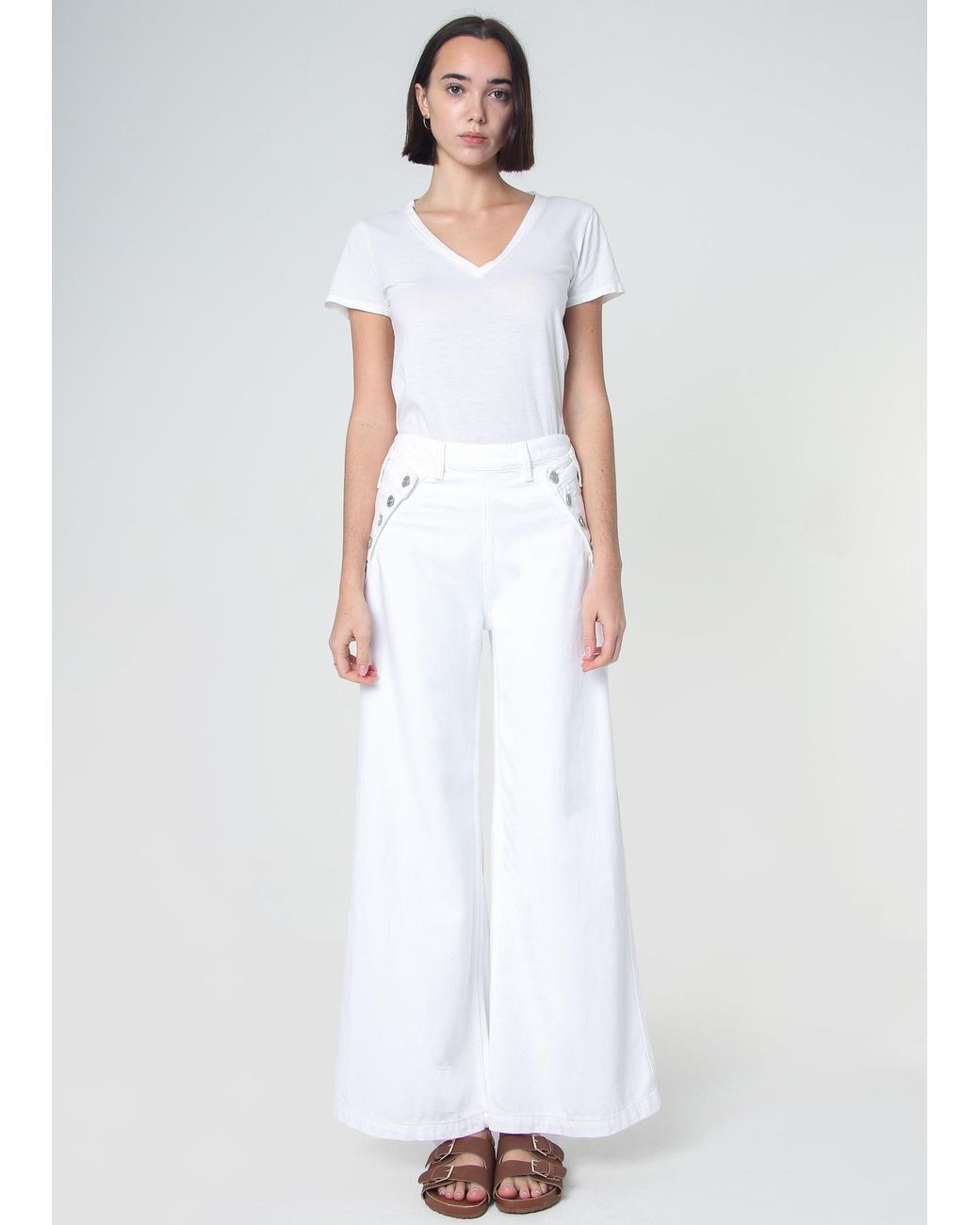 NOEND White Dina High Waisted Wide