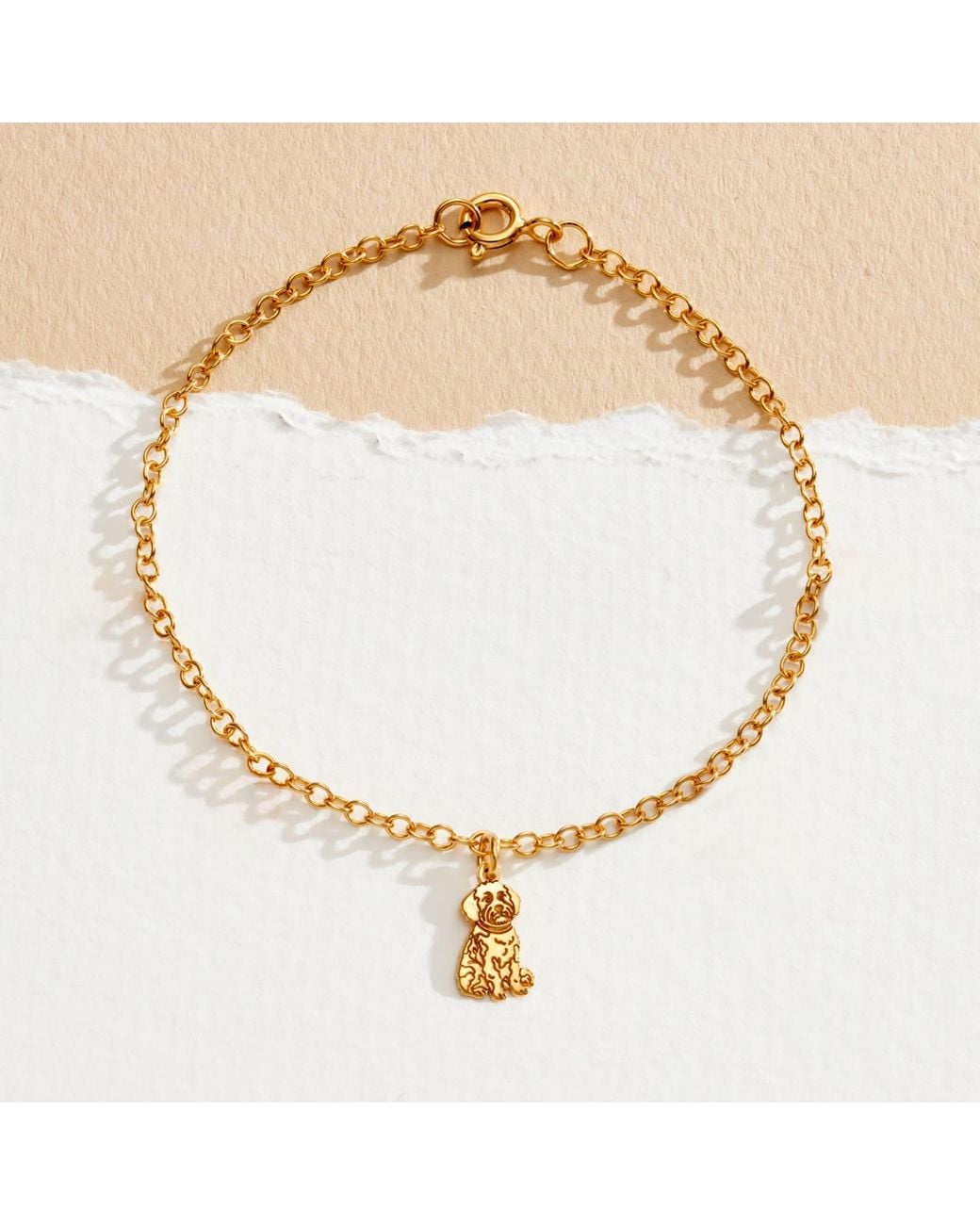Posh Totty Designs Metallic Plated Cockapoo Dinky Charm Bracelet