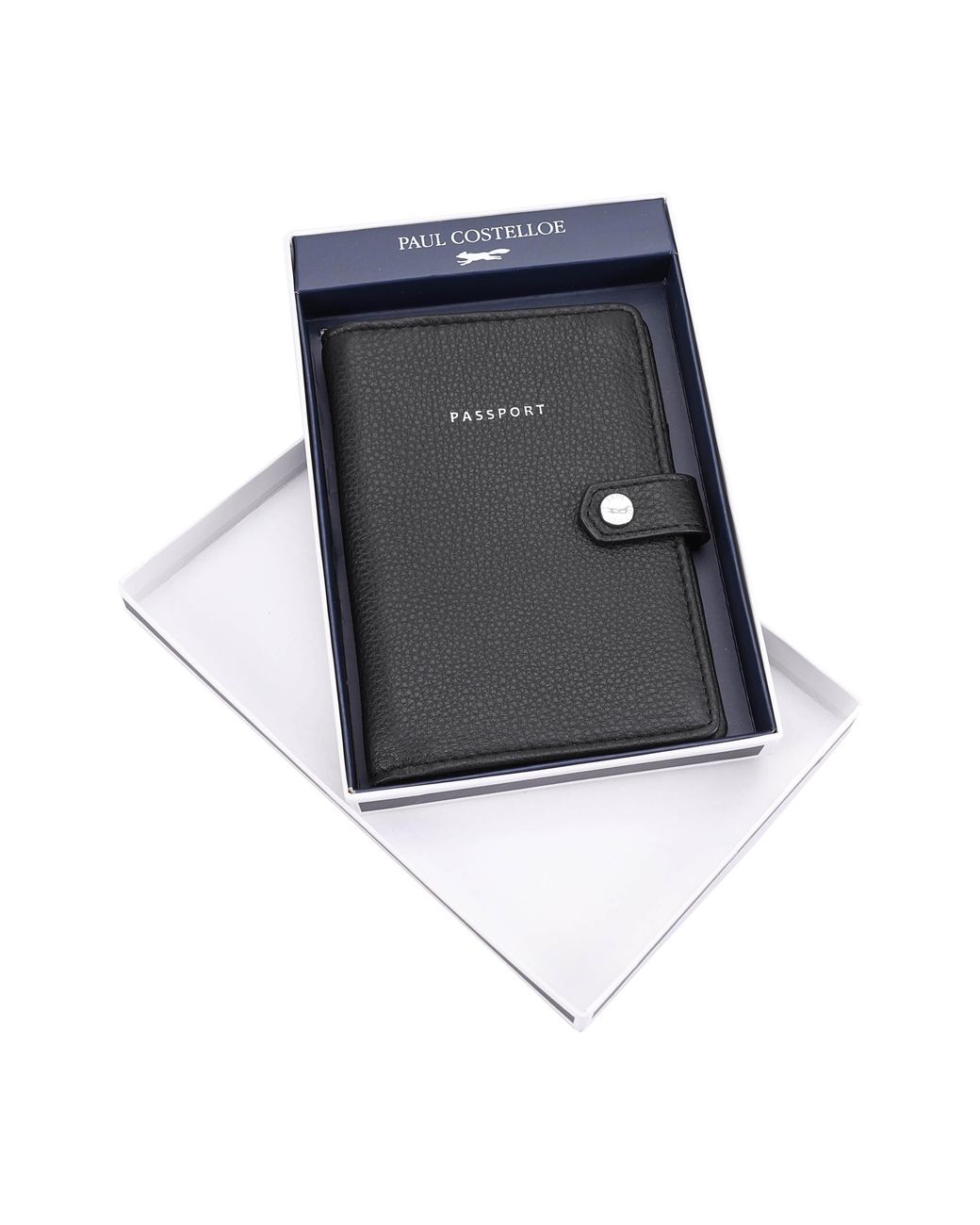 Paul Costelloe Blue Tuira Leather Passport Holder for men