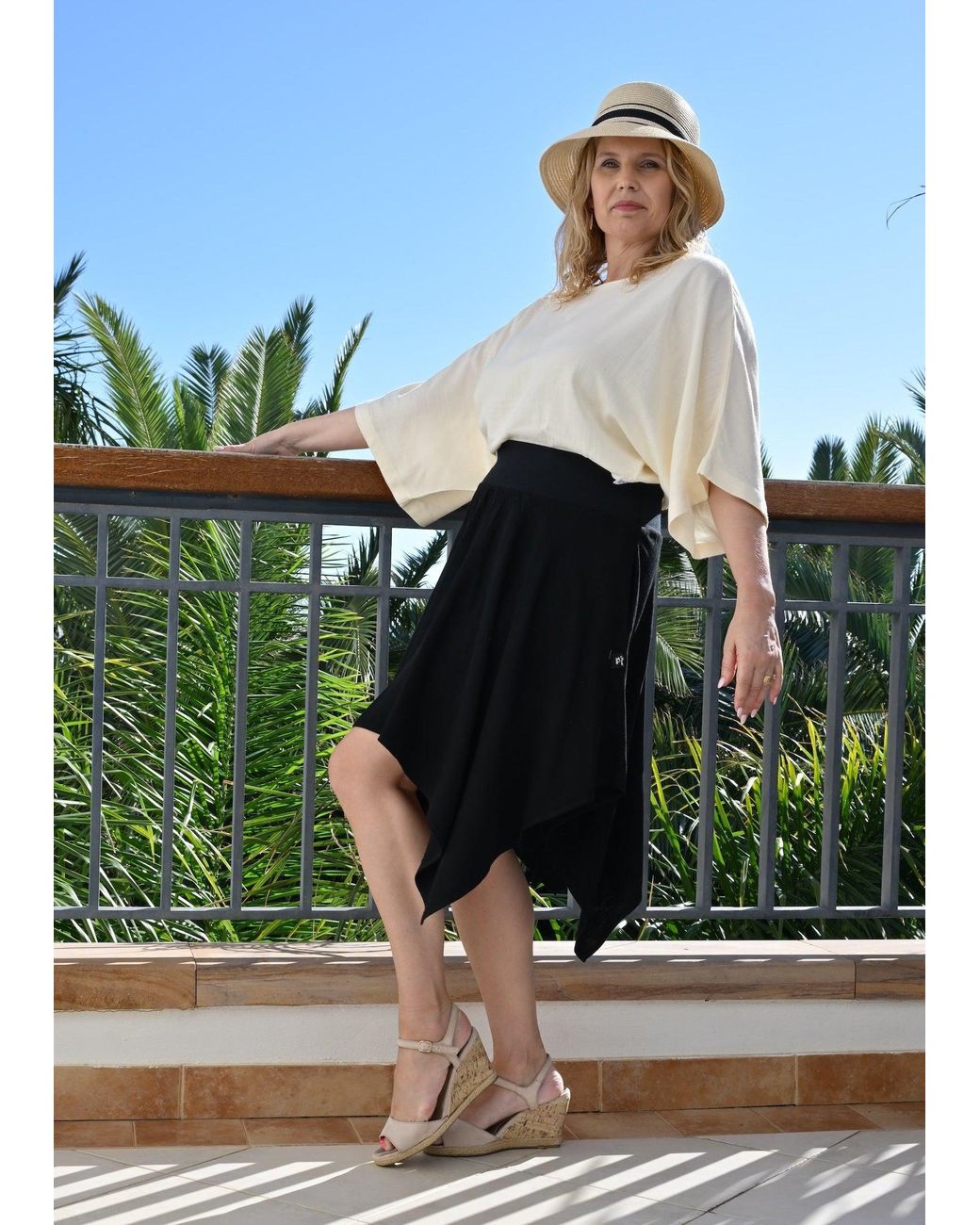 Frock Tales Black Calypso Mini Hanky Skirt