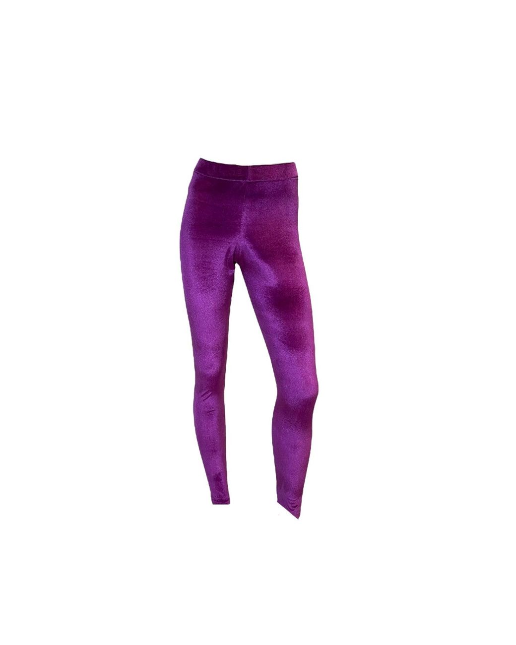 Julia Clancey Purple Velour Leggings Plum