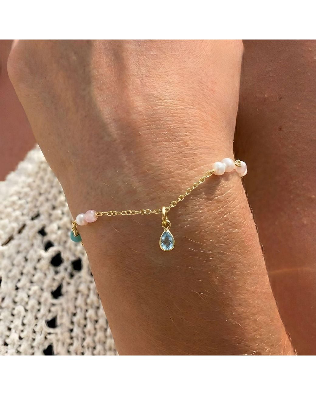 With Love Darling Metallic Water Drop Gaia Bracelet