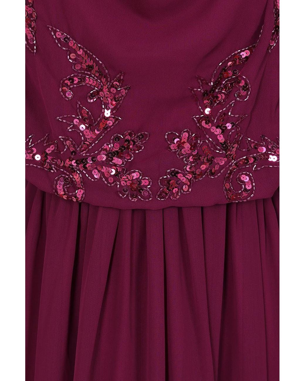 Frock and Frill Red Leya Embellished Maxi Dress