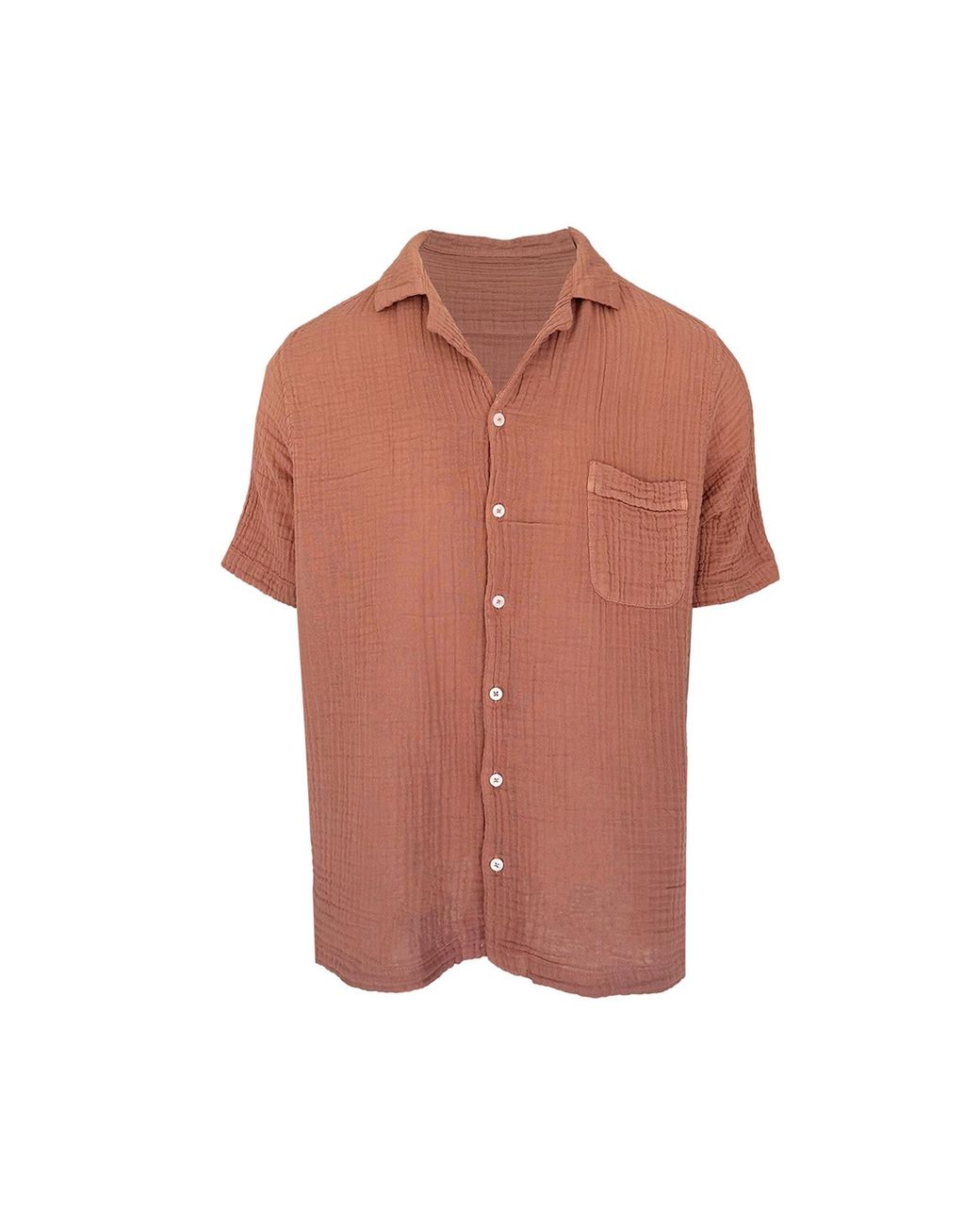 Haris Cotton Pink Textured Cotton Byron Shirt Blush for men