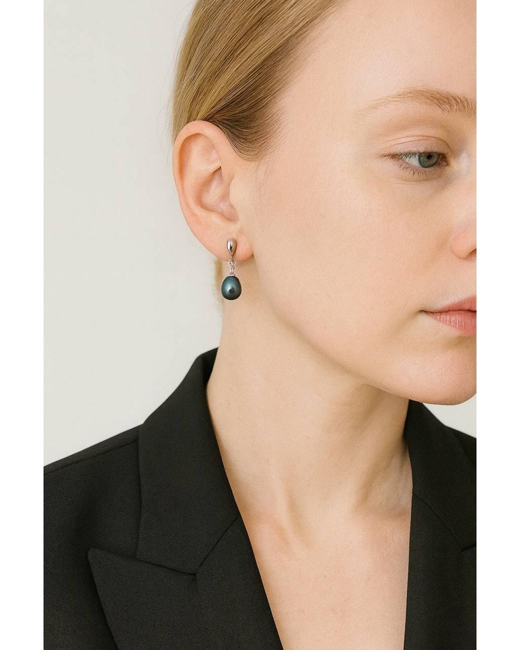 Pearl Code Blue Pearl Drop Earrings